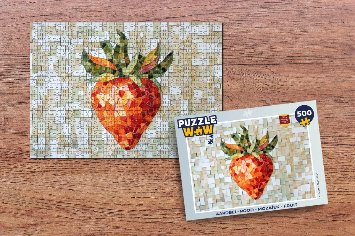 PuzzleWow Aardbei Mozaïek Legpuzzel 500 Stuks