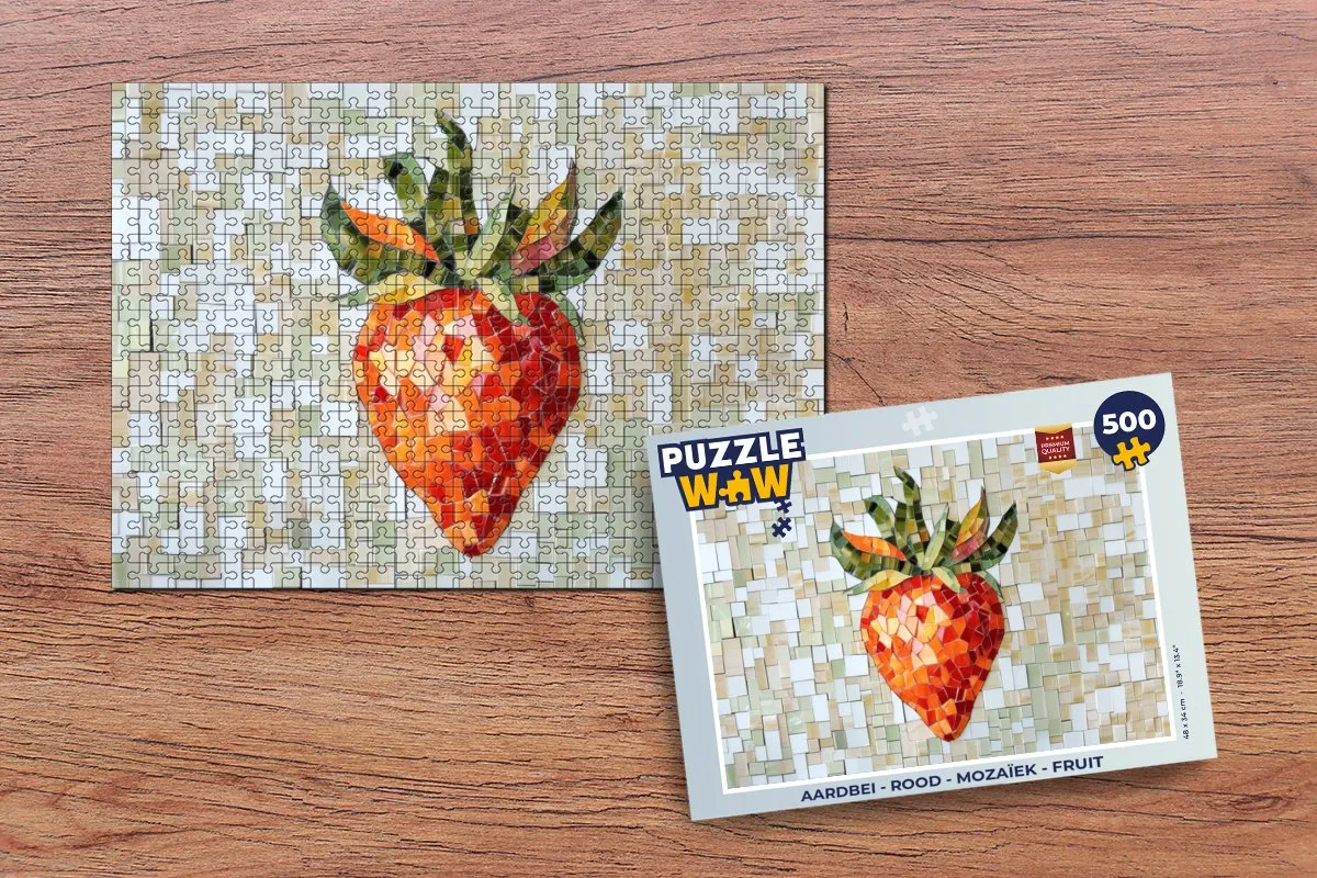 PuzzleWow Aardbei Mozaïek Legpuzzel 500 Stuks