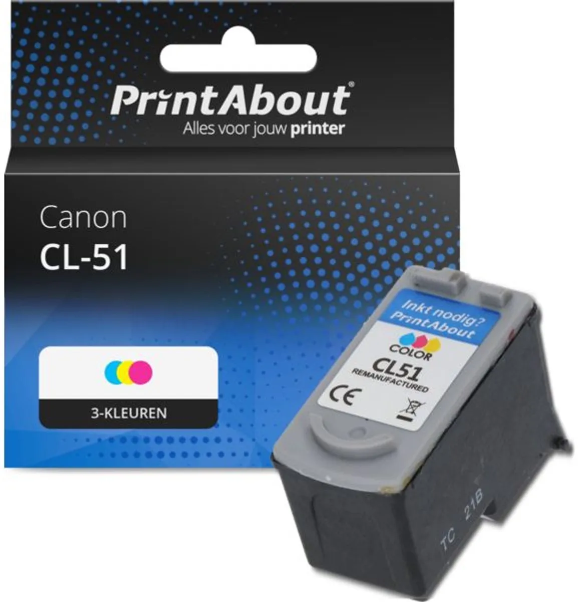PrintAbout CL-51 XL Inktcartridge 3-kleuren