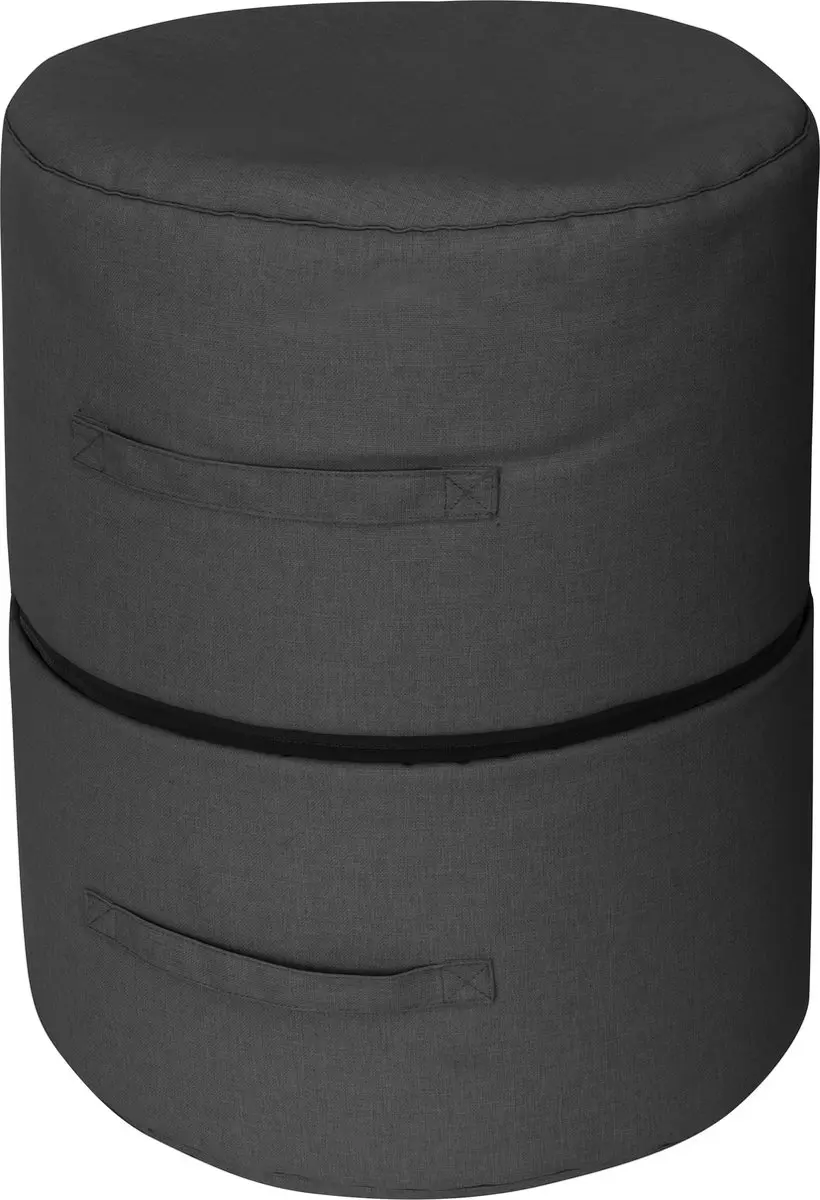 Poef Twin 50x30cm antraciet