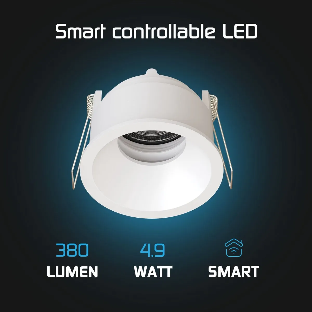 LEDVION 6x Smart LED Inbouwspot ø81mm RGB+CCT 4.9W - Wit
