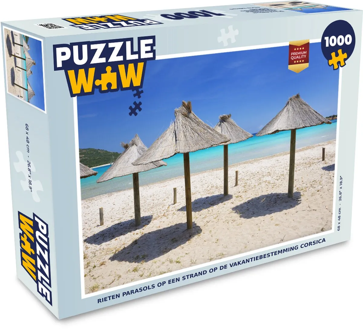 PuzzleWow Legpuzzel Corsica Strand 1000 Stuks