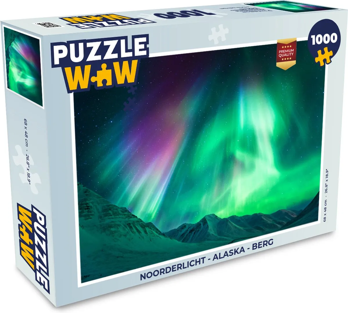 PuzzleWow Noorderlicht Alaska Legpuzzel 1000 Stuks - Multicolor