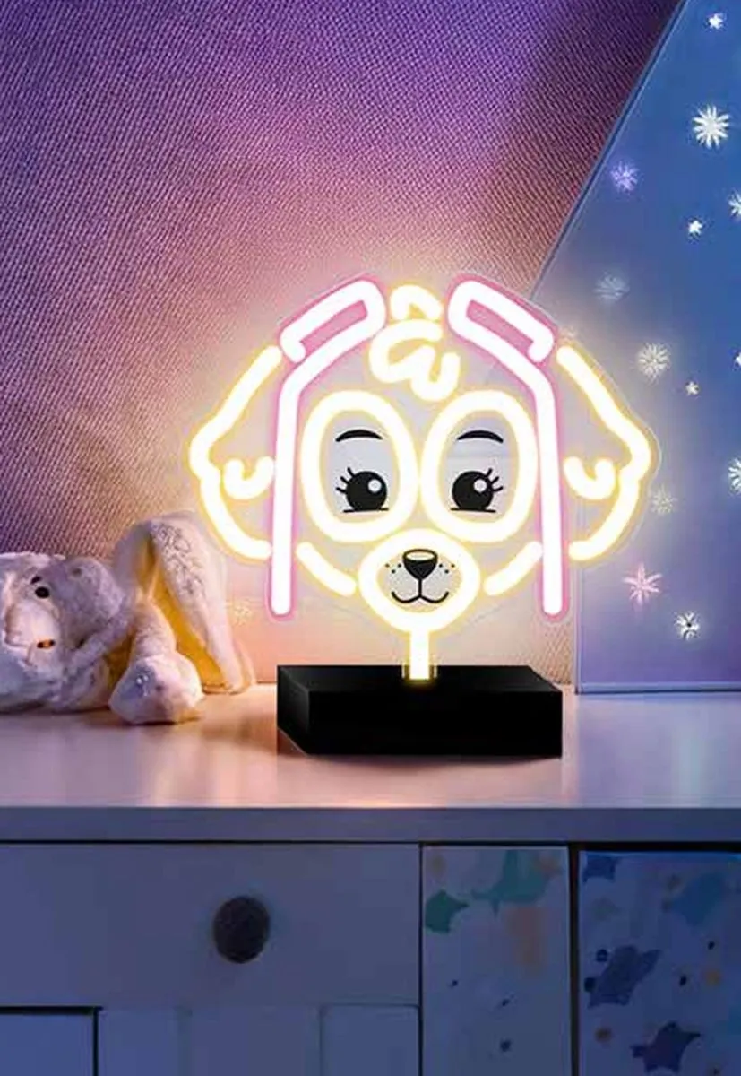 Nickelodeon Paw Patrol Skye LED Tafellamp - Beige Bruin/Rozig
