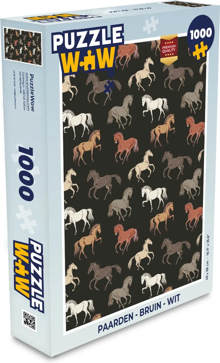 PuzzleWow Paarden Legpuzzel 1000 Stuks