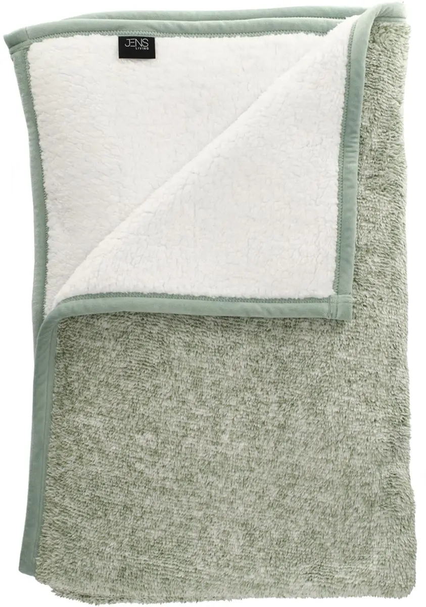 JENS Living Sherpa Plaid - Dekens - Groen