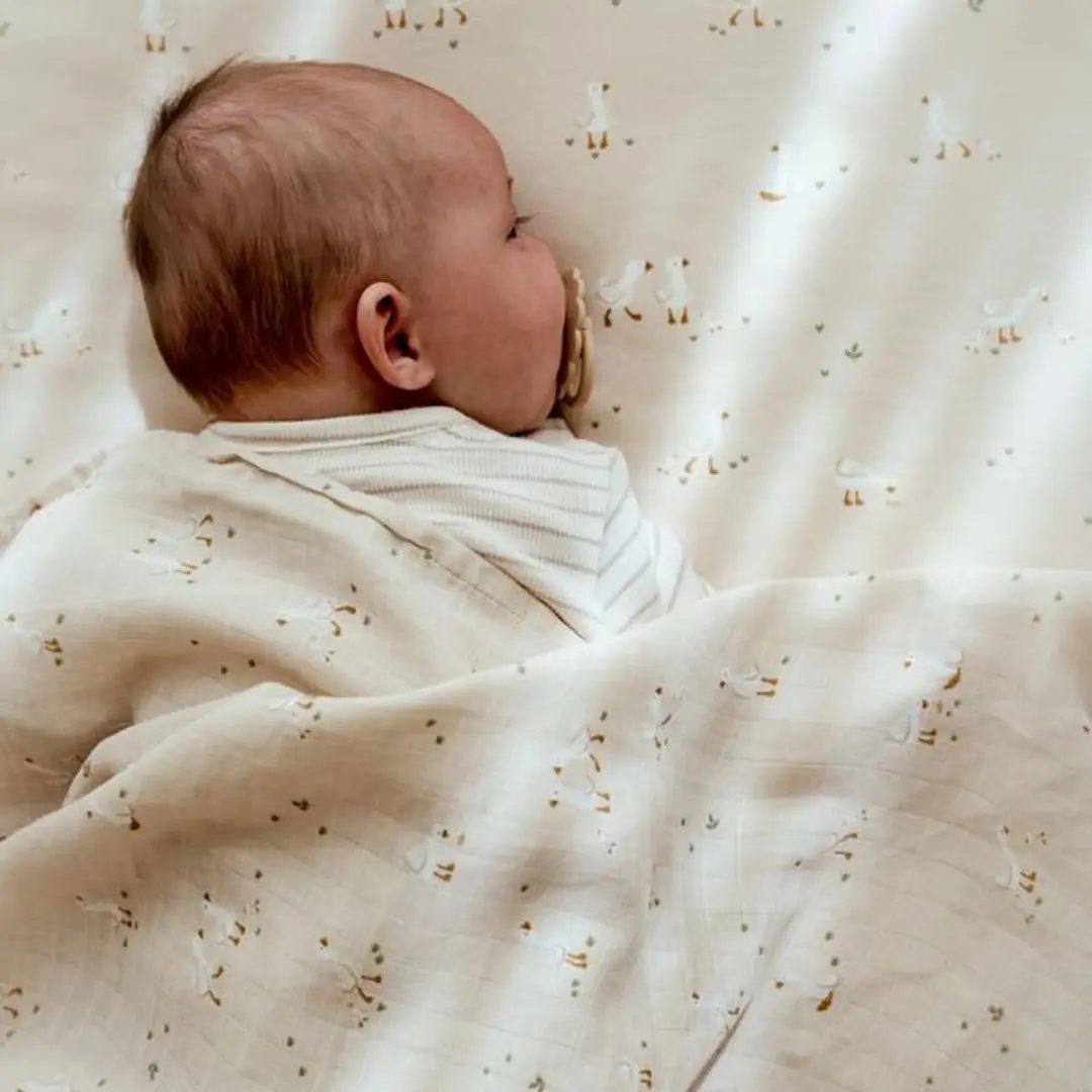 Little Dutch Little Goose Ledikantdeken Baby - Beige - afbeelding 2 van 6