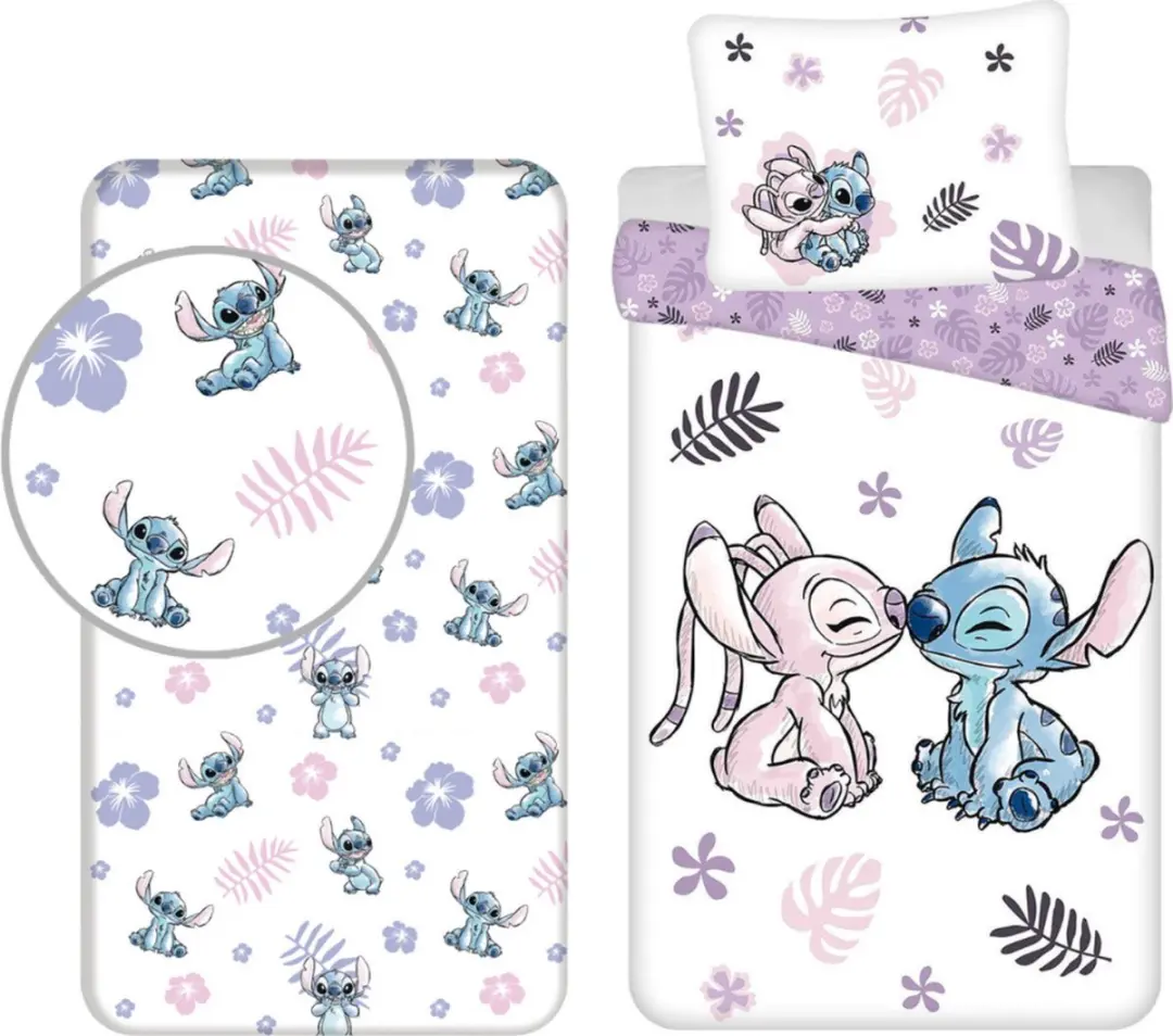 Lilo & Stitch Dekbedset Eenpersoons - Paars - 1 Kussensloop - afbeelding 4 van 6