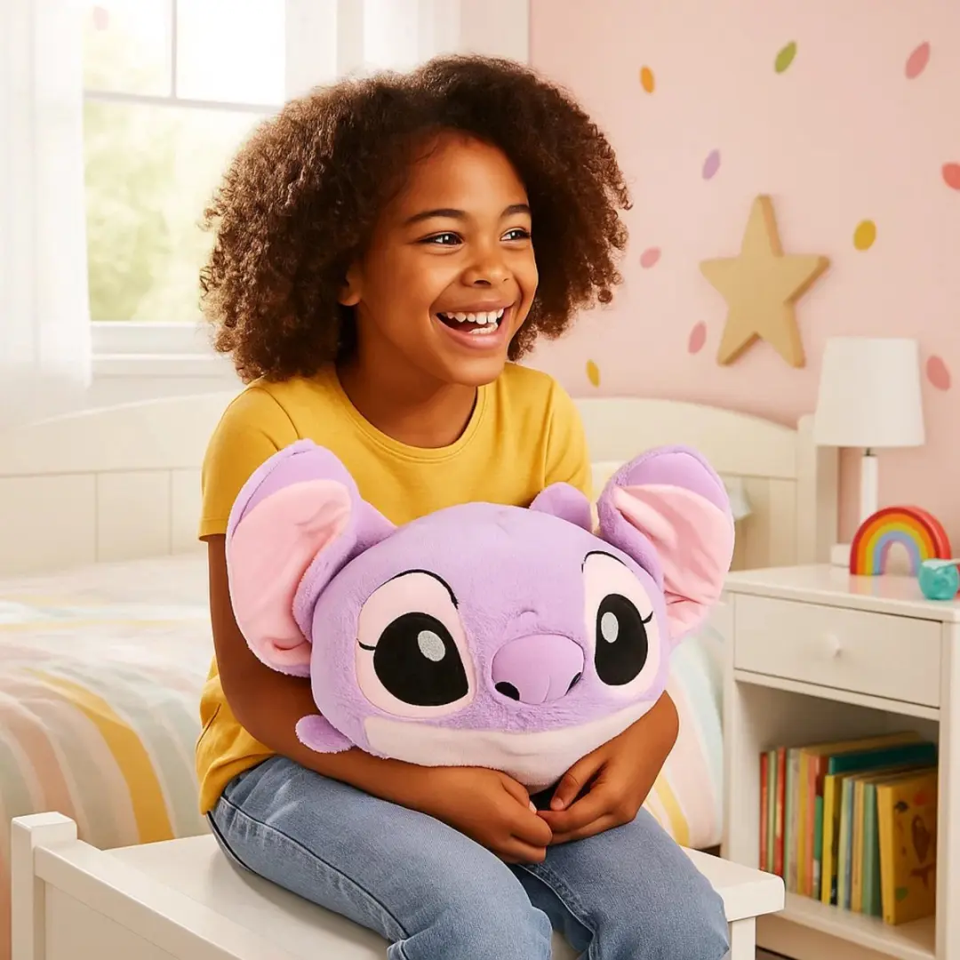 Lilo & Stitch Angel Handwarmer - Roze Knuffelkussen - afbeelding 4 van 5