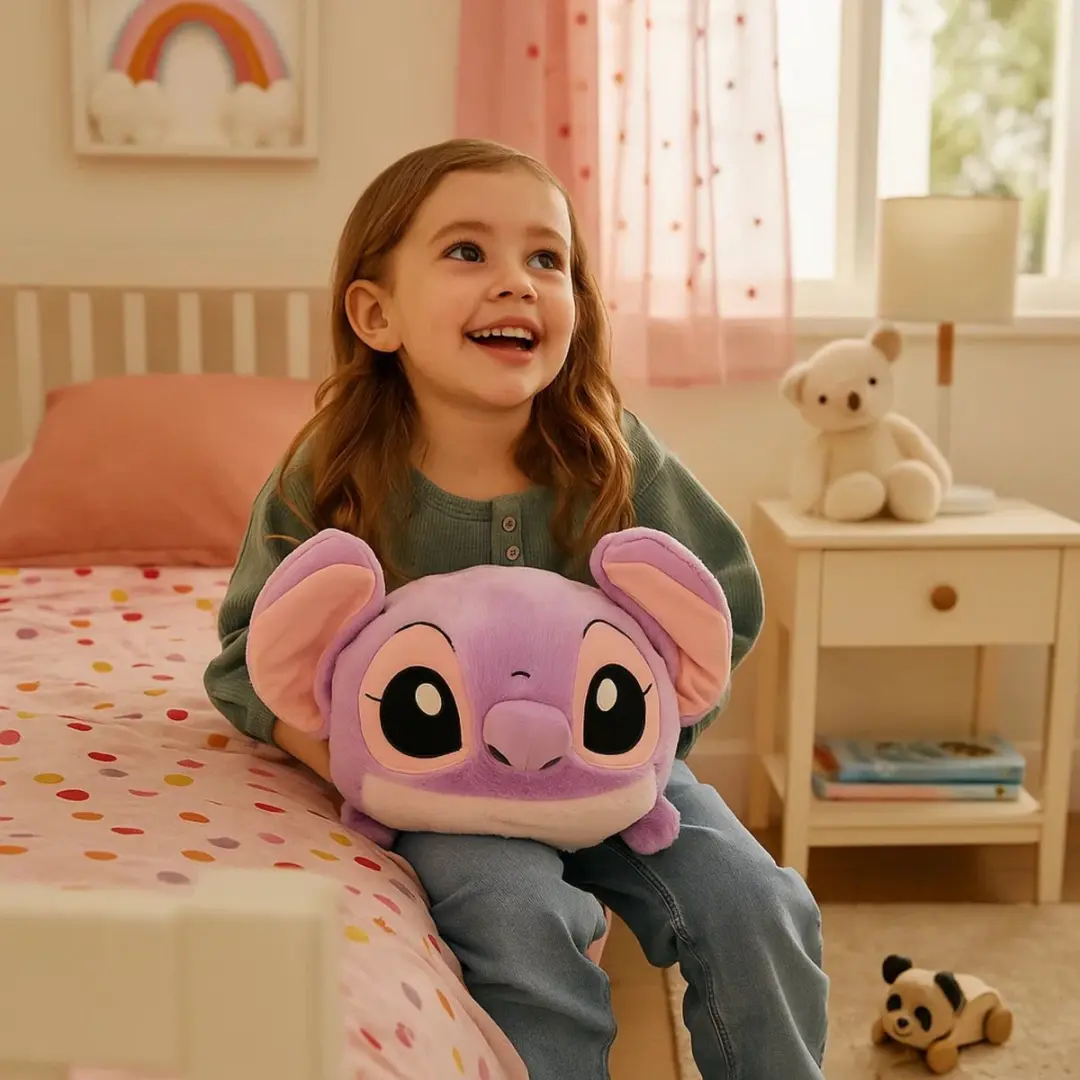 Lilo & Stitch Angel Handwarmer - Roze Knuffelkussen - afbeelding 3 van 5