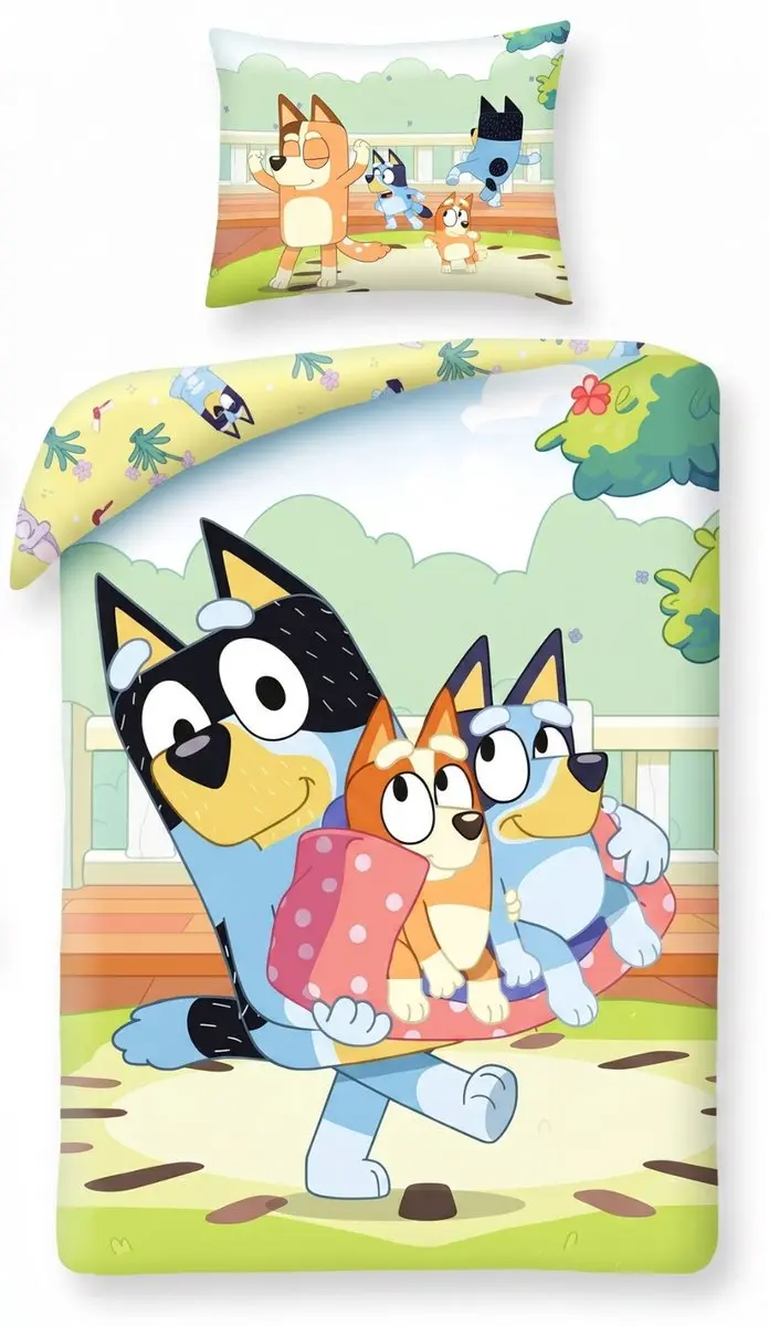 Bluey Eenpersoons Slaapkamerset - Dekbedovertrek en Kussensloop - afbeelding 3 van 3