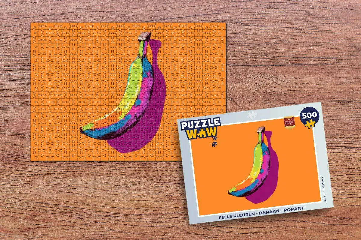 PuzzleWow Legpuzzel 500 Stuks - Banaan Popart