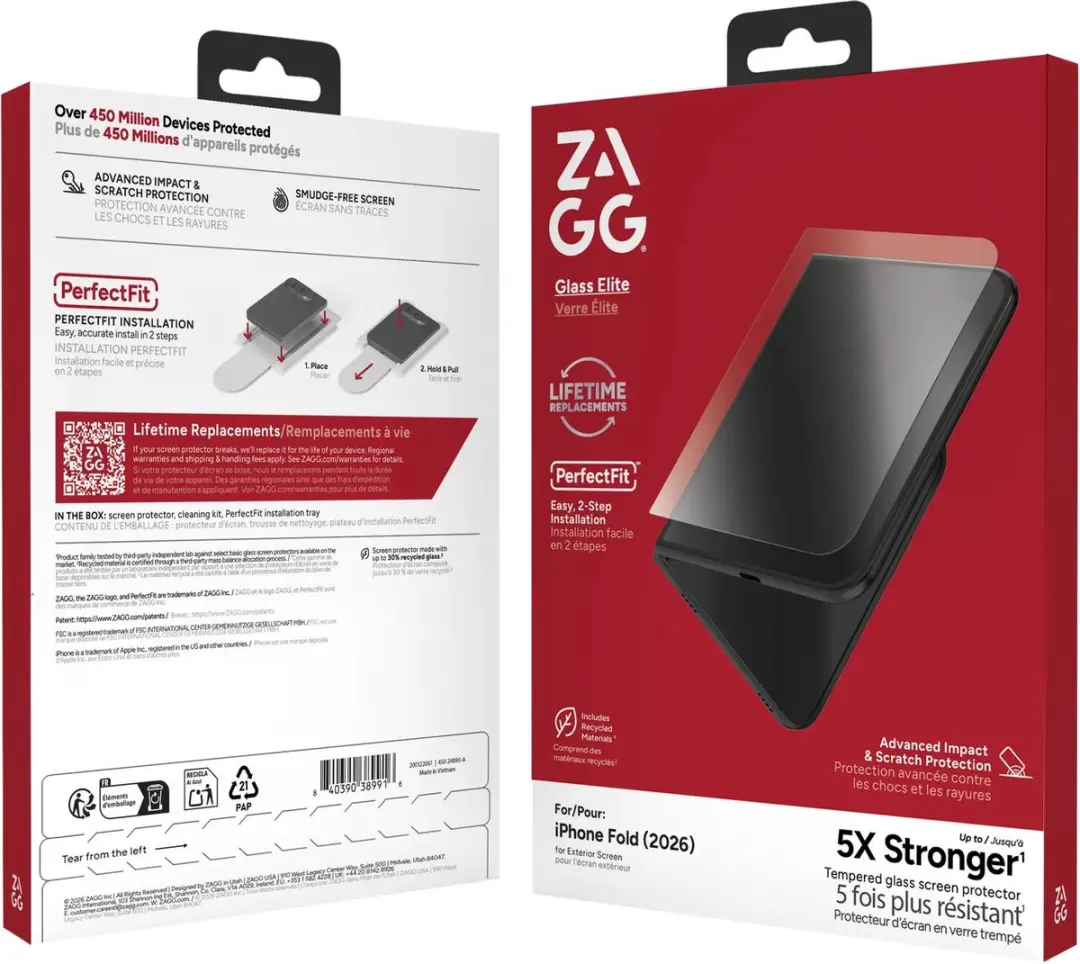 ZAGG InvisibleShield Glass Elite iPhone Duo Schermbeschermer - 1 Stuk - afbeelding 2 van 2