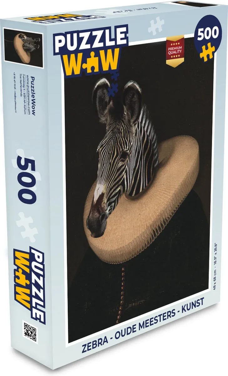 PuzzleWow Zebra Oude Meesters Legpuzzel 500 Stuks