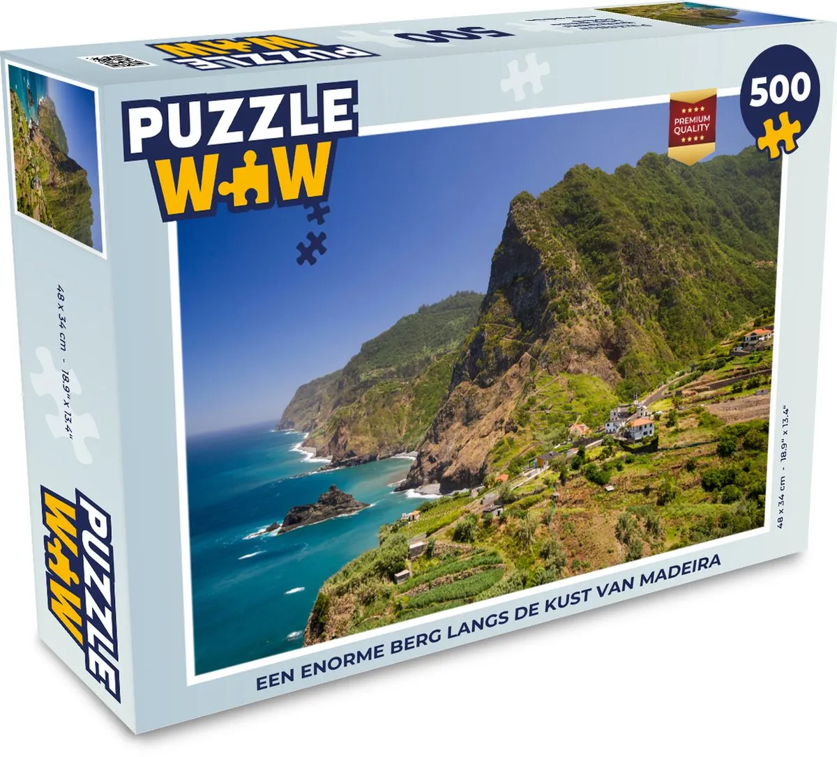 PuzzleWow Legpuzzel Madeira 500 Stuks - Multicolor