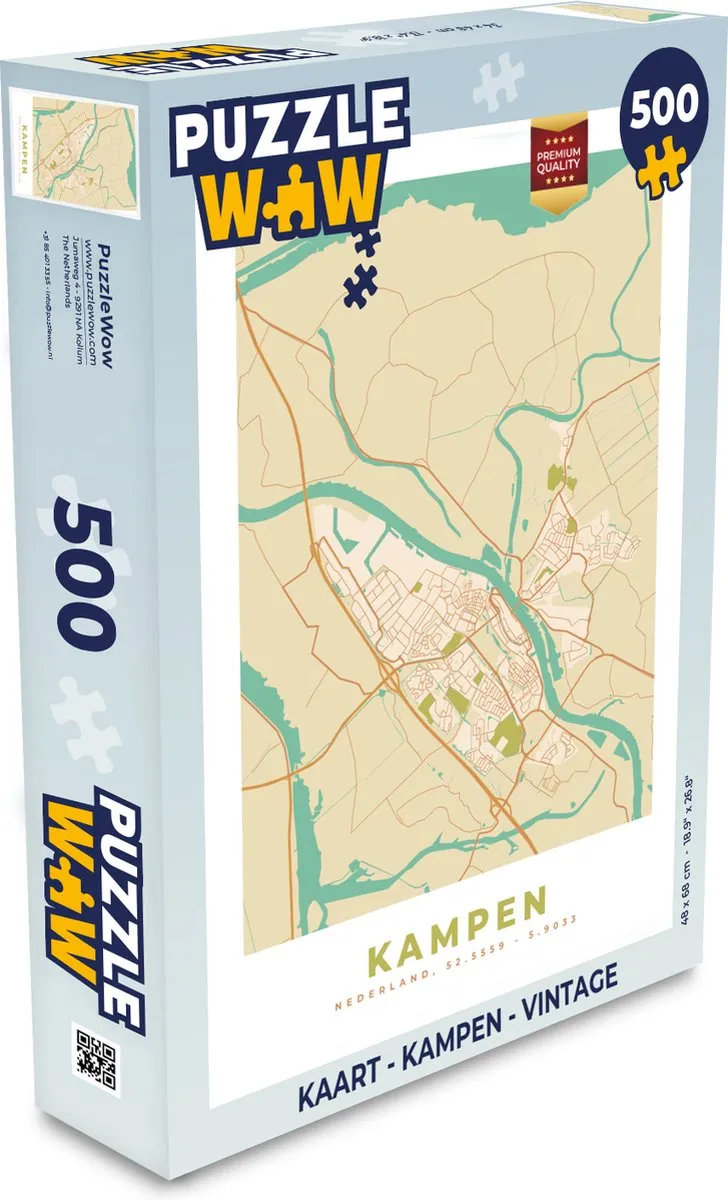 PuzzleWow Kampen Vintage Legpuzzel 500 Stuks