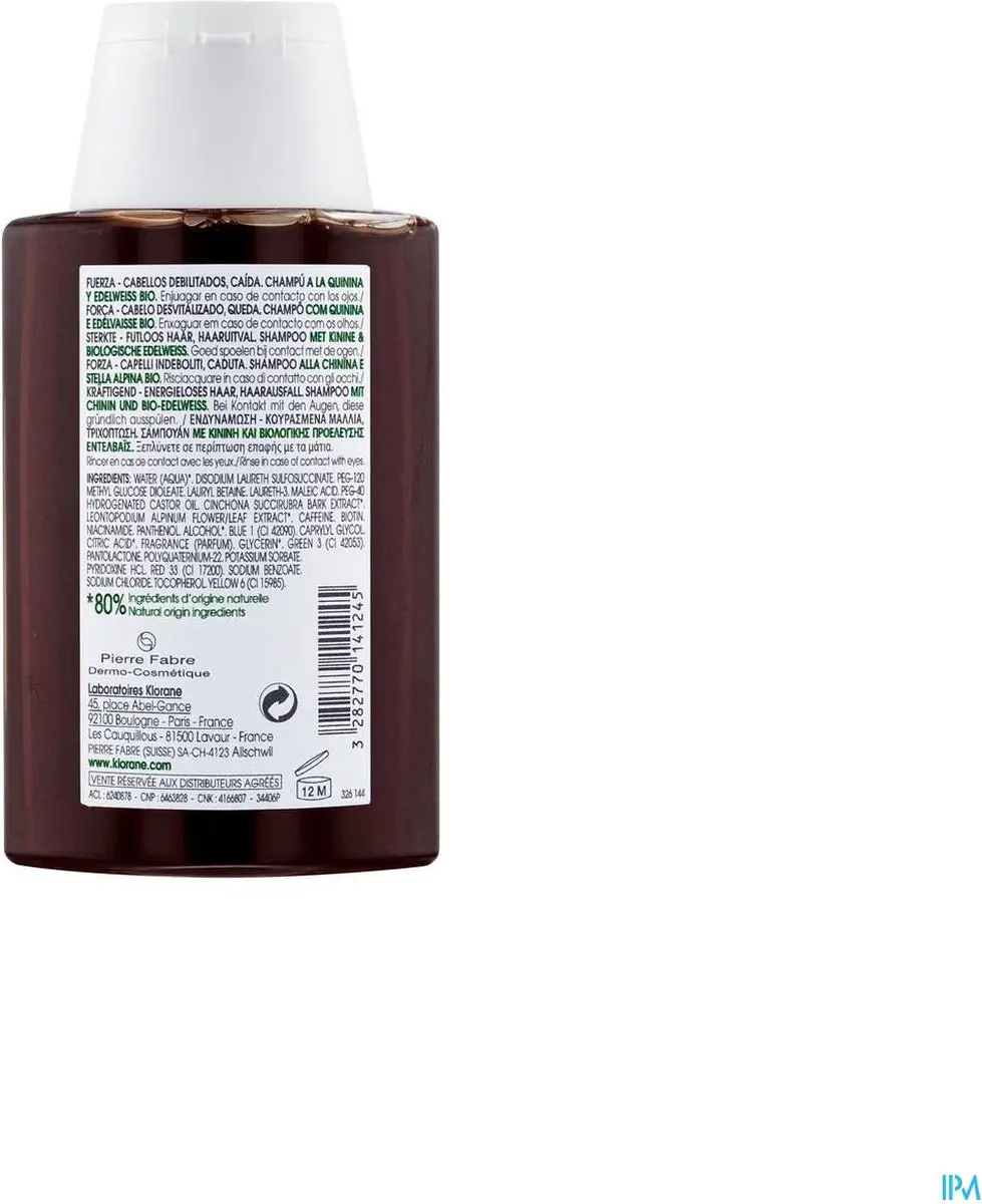 Rene Furterer KLORANE Capillaire Shampoo Kinine 100ml