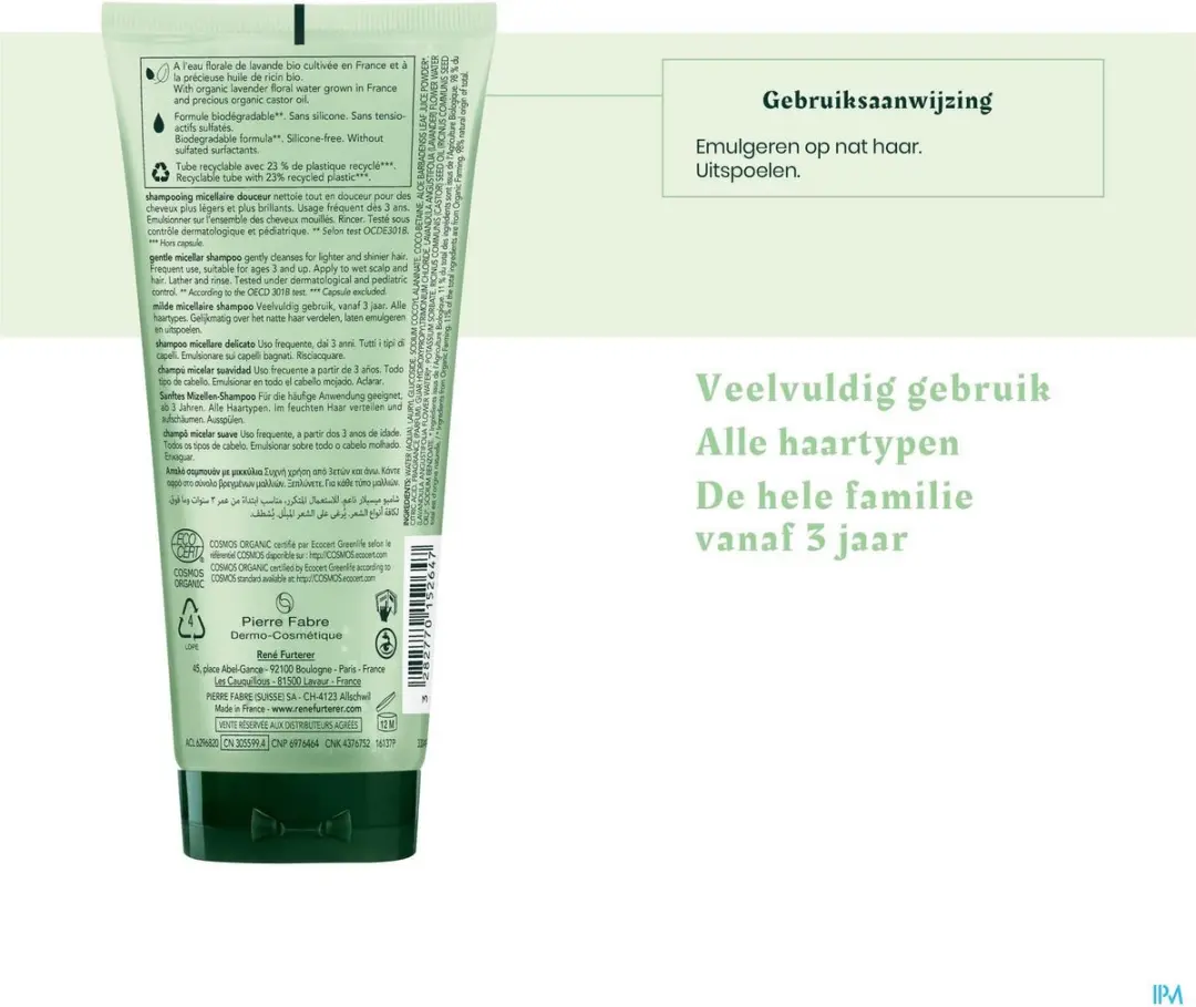 Rene Furterer Naturia Organic Micellaire Shampoo 200ml