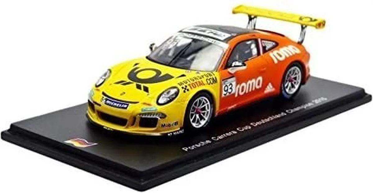 Porsche Carrera Cup Deutschland Champion 2015 - 1:43 - Spark - Oranje/Geel - afbeelding 6 van 6