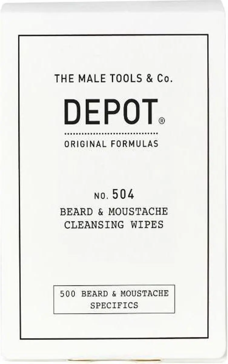 Depot Beard & Moustache Cleansing Wipes 12x - 87g - afbeelding 2 van 3