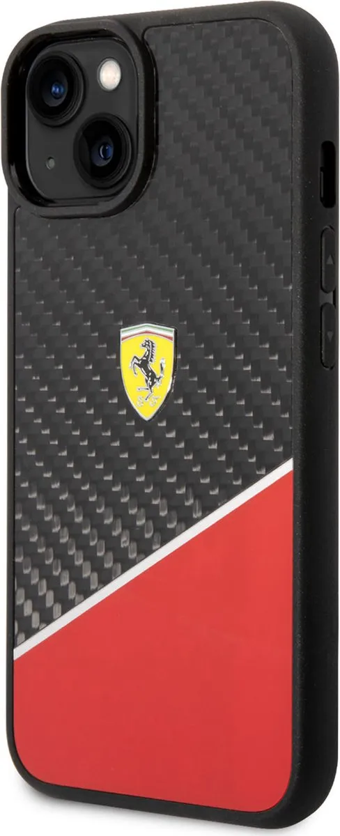 Ferrari iPhone 14 Plus Hoesje - Rood & Zwart - Polycarbonaat & TPU - afbeelding 6 van 6