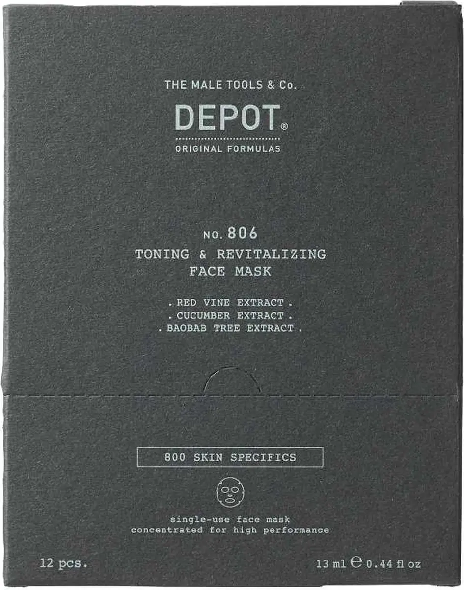 DEPOT 806 TONING & REVITALIZING FACE MASK 12pz