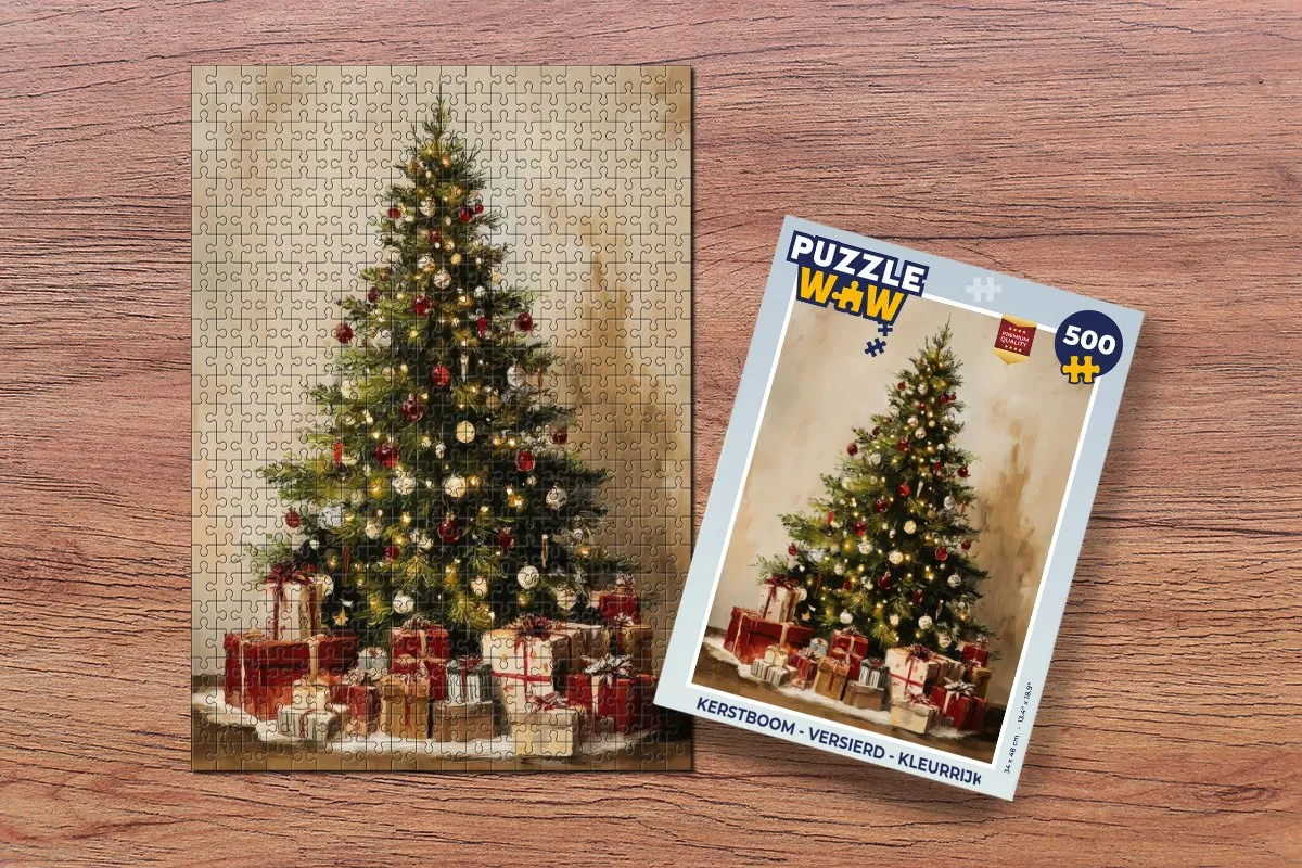 PuzzleWow Kerstboom Puzzle 500 Stuks - Kleurrijk
