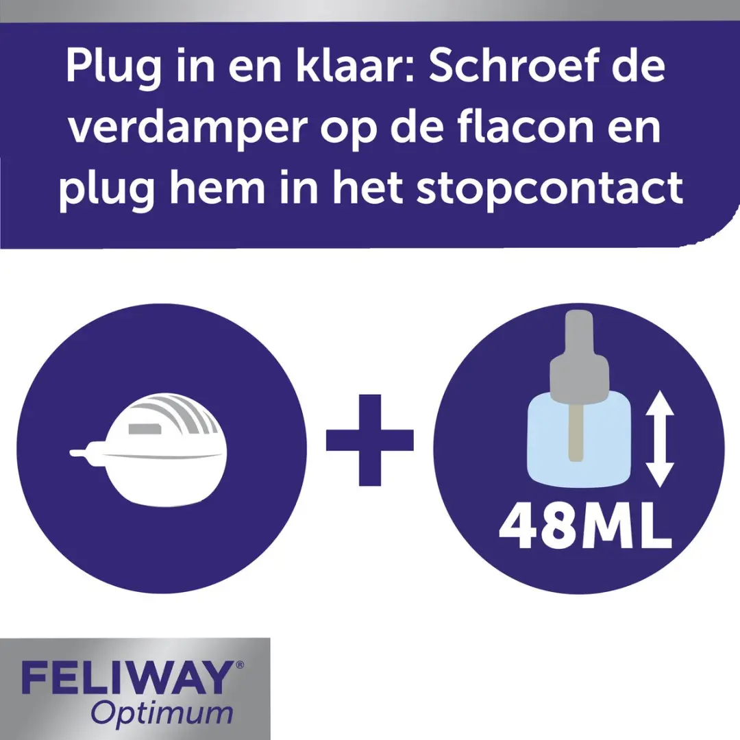 Feliway Optimum Startset - Verdamper + Flacon 48ml - afbeelding 6 van 6