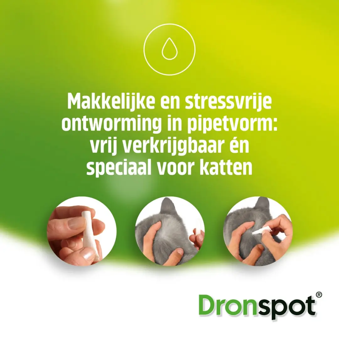 Dronspot Ontwormingspipet Middelgrote Katten 2 Stuks