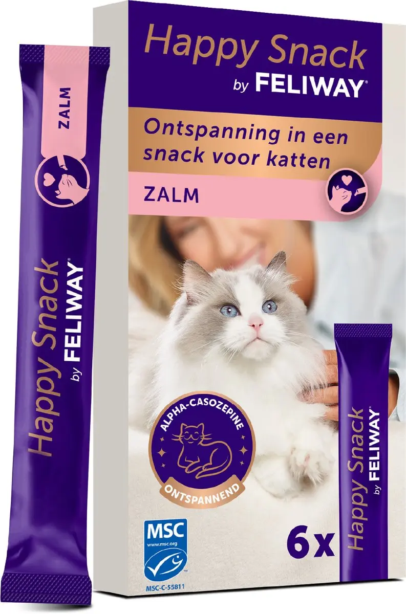 Feliway Happy Snack Zalm 6 Sticks