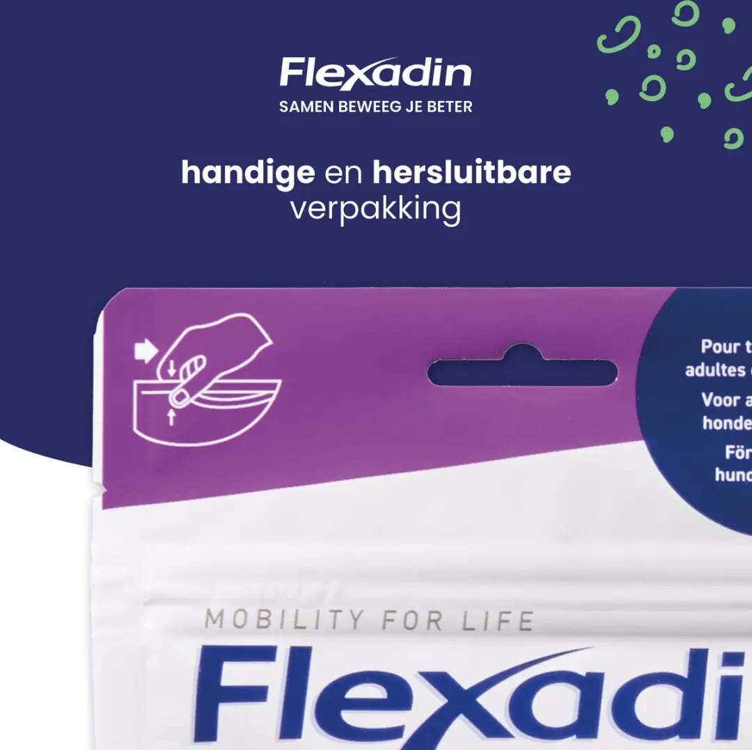 Flexadin Young Dog Mini Kauwbrokjes - 60 Stuks