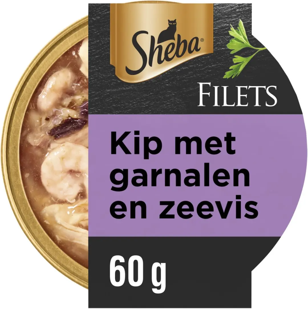 Sheba Filets Kip Garnaal Oceaanvis in Saus 60g