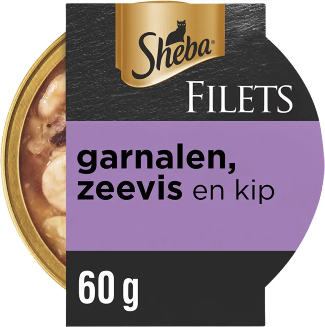 Sheba Filets Kip Garnaal Oceaanvis in Saus 60g