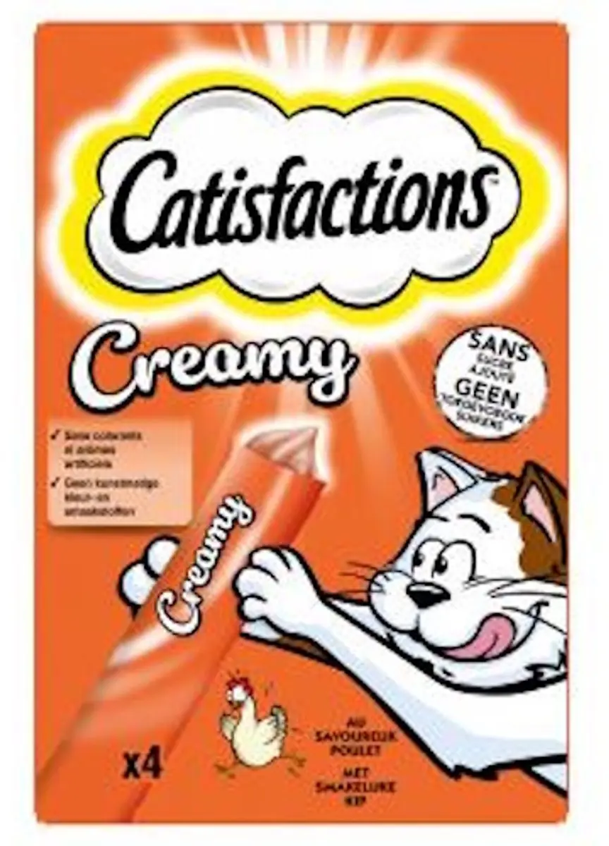 Catisfactions Creamy Kip Kattensnacks - 4 Stuks