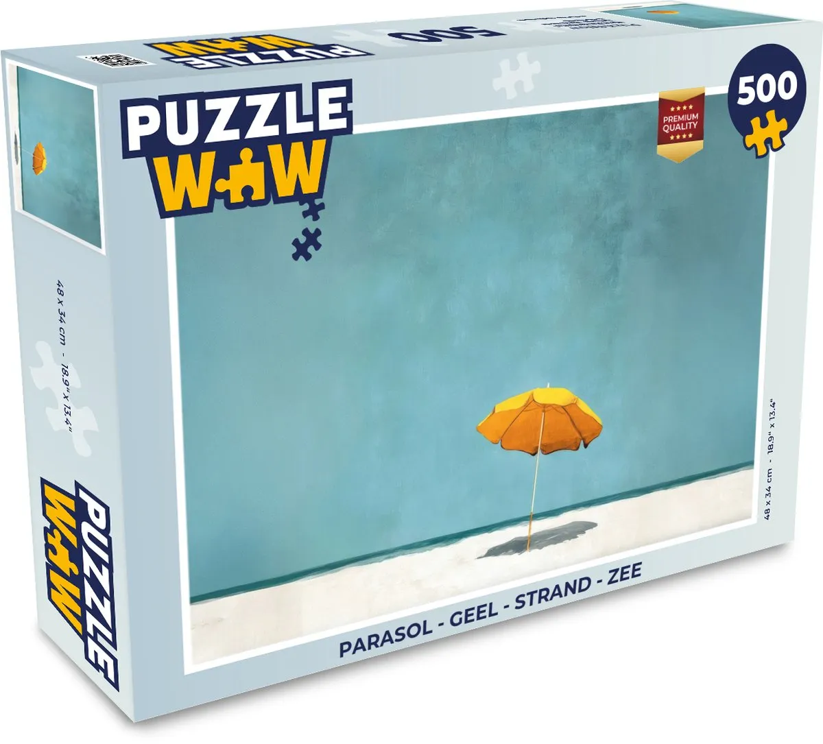 PuzzleWow Parasol Puzzel 500 Stuks - Geel