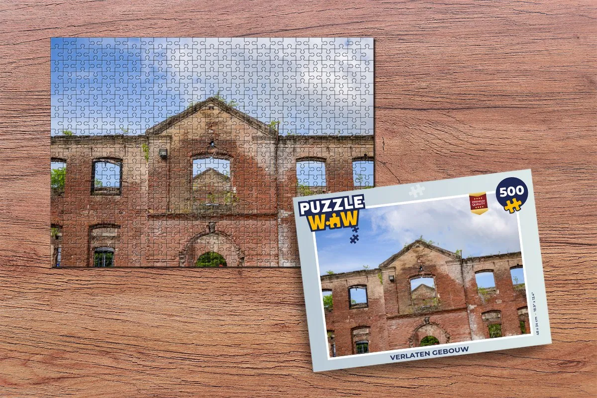 PuzzleWow Verlaten Gebouw Legpuzzel 500 Stuks - Multicolor