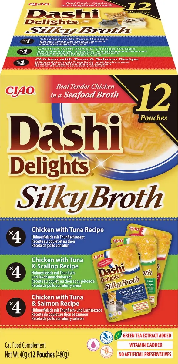 Inaba Ciao Dashi Delight Silky Broth Tonijn Natvoer in Saus 12x40g