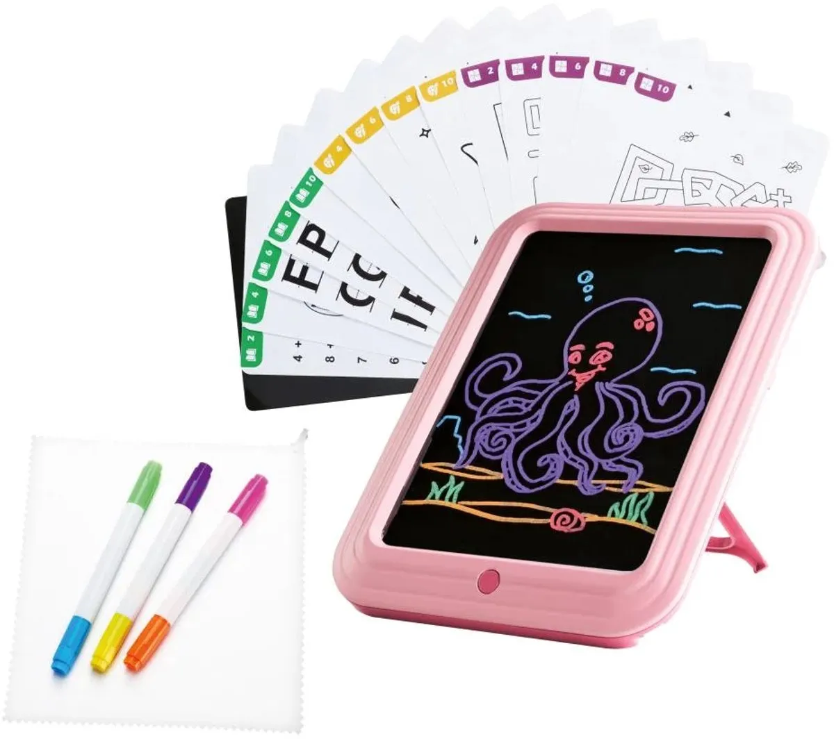 SILVERCREST Tekentablet Roze - 7 LED-kleuren - 6 Stiften - afbeelding 6 van 6