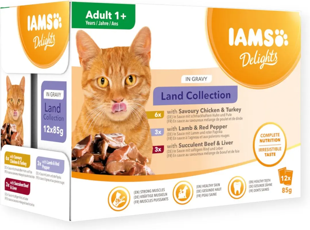 Iams Delights Land Collection Kattenvoer - 12 x 85g