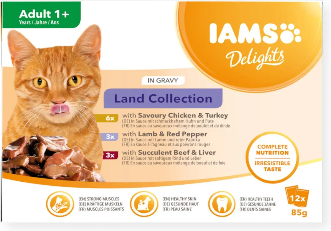 Iams Delights Land Collection Kattenvoer - 12 x 85g