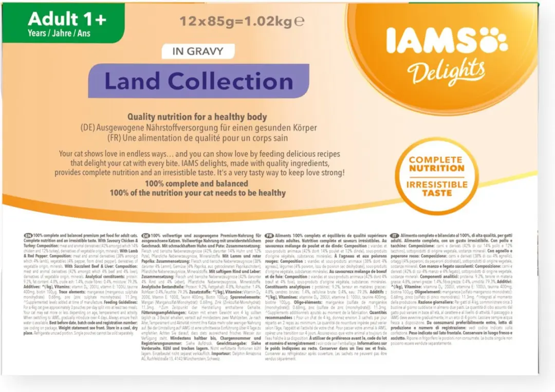 Iams Delights Land Collection Kattenvoer - 12 x 85g