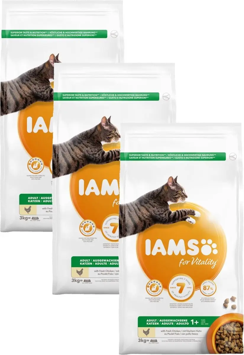 Iams Cat Adult Kip - 3x3kg