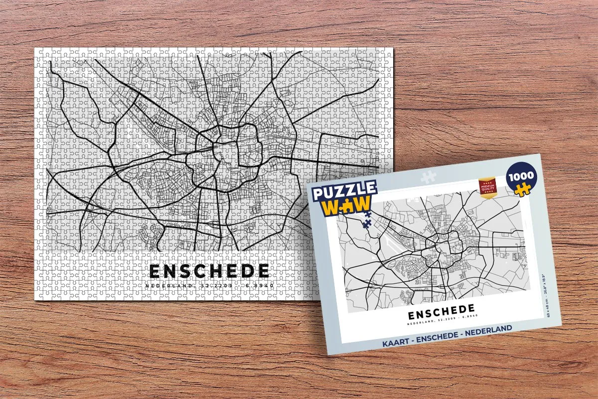 PuzzleWow Enschede Legpuzzel 1000 Stuks - Multicolor