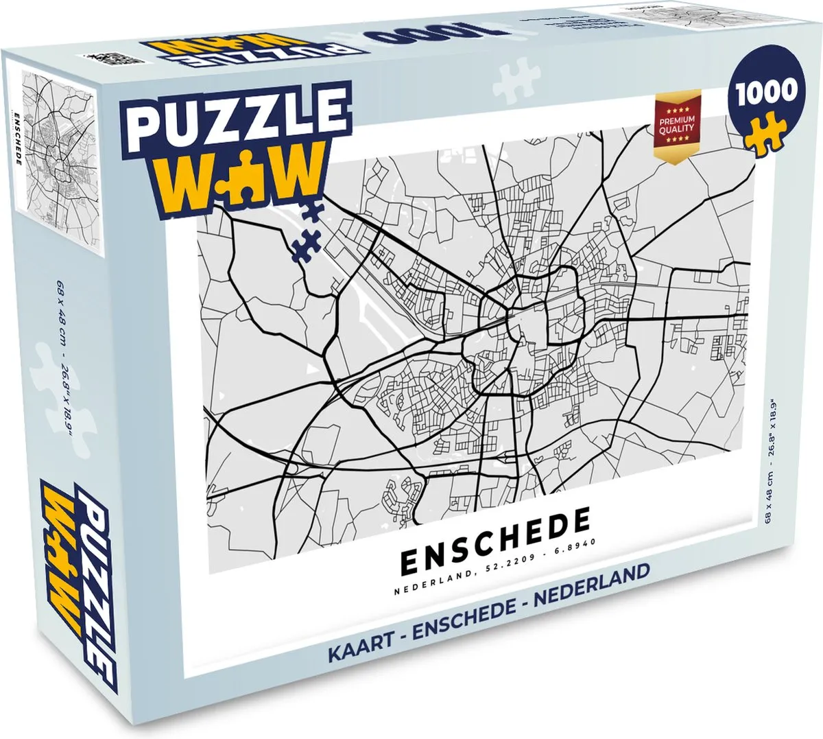 PuzzleWow Enschede Legpuzzel 1000 Stuks - Multicolor