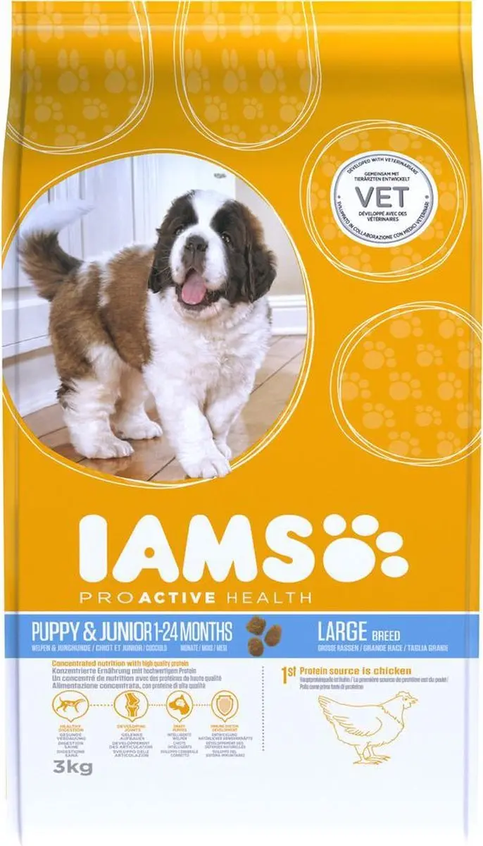 Iams Dog Puppy Junior Large Kip 3kg