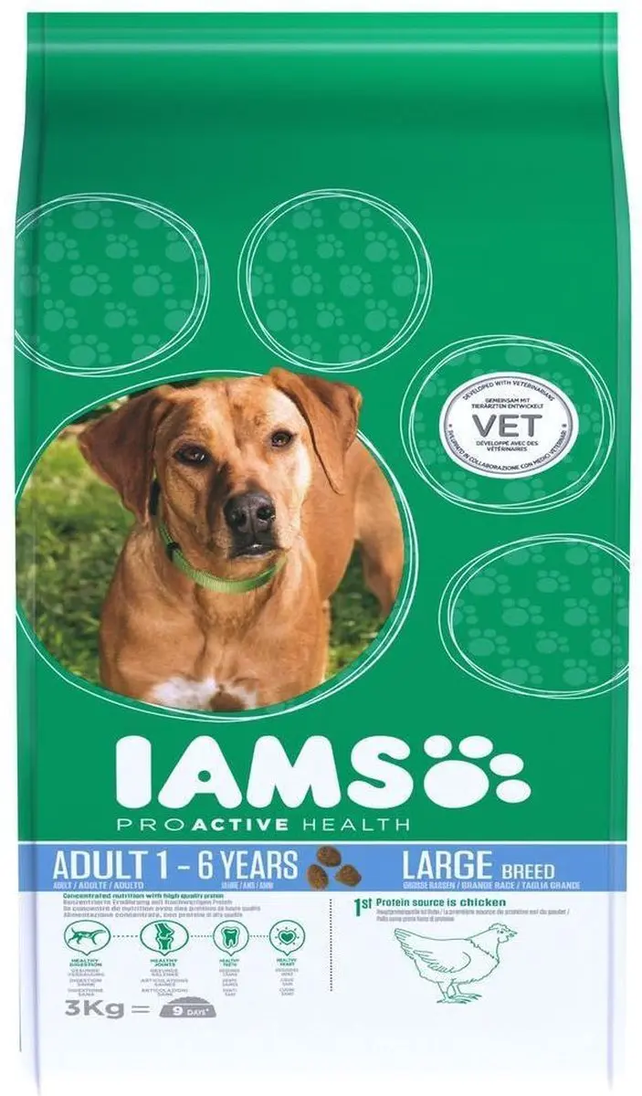 Iams Dog Adult Large Kip 12kg