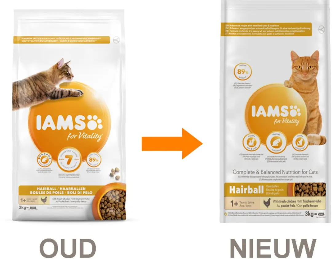 Iams Cat Adult Hairball Kip - 3 kg