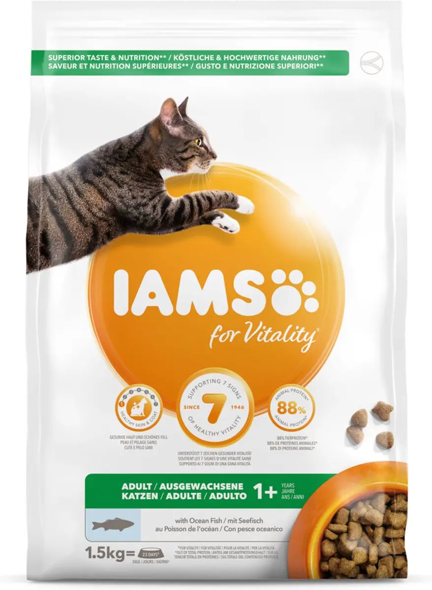Iams Kat Adult Oceaanvis 1,5 kg