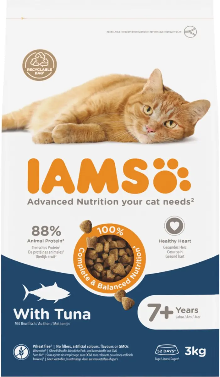 Iams Cat Senior 7+ Tuna Kattenvoer