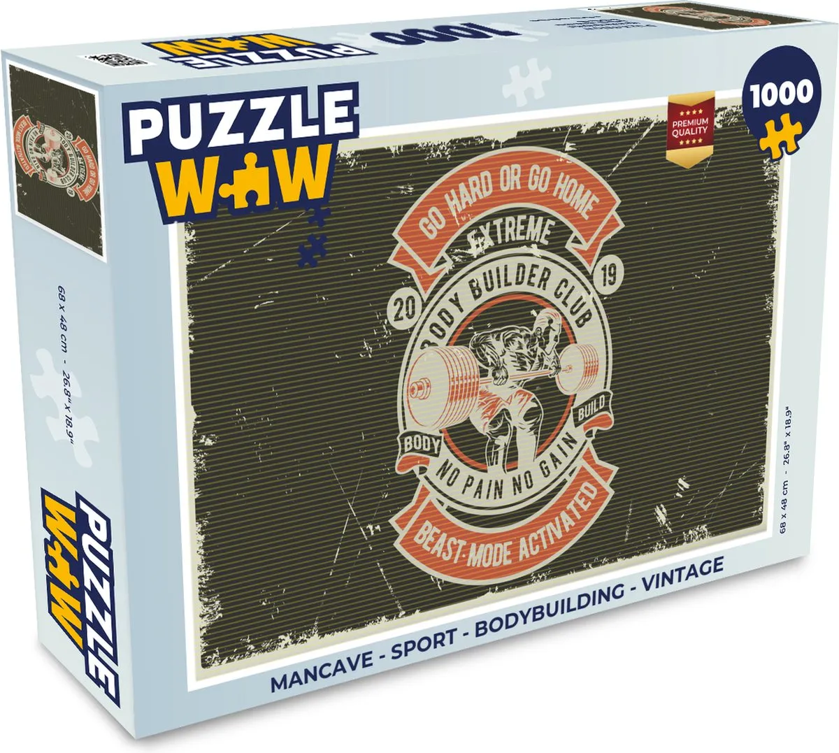 PuzzleWow Mancave Legpuzzel 1000 Stuks - Multicolor